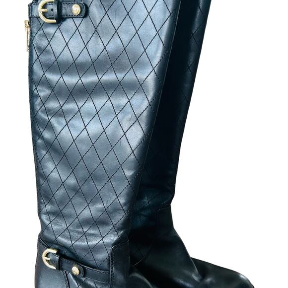Anne Klein Black Quilted Boots - Picture 1 of 7